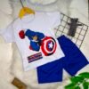 Kit 2 Conjuntos Infantis Masculinos Mauro – Camiseta e Bermuda Tactel