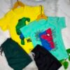 Kit 2 Conjuntos Infantis Masculinos Mauro – Camiseta e Bermuda Tactel