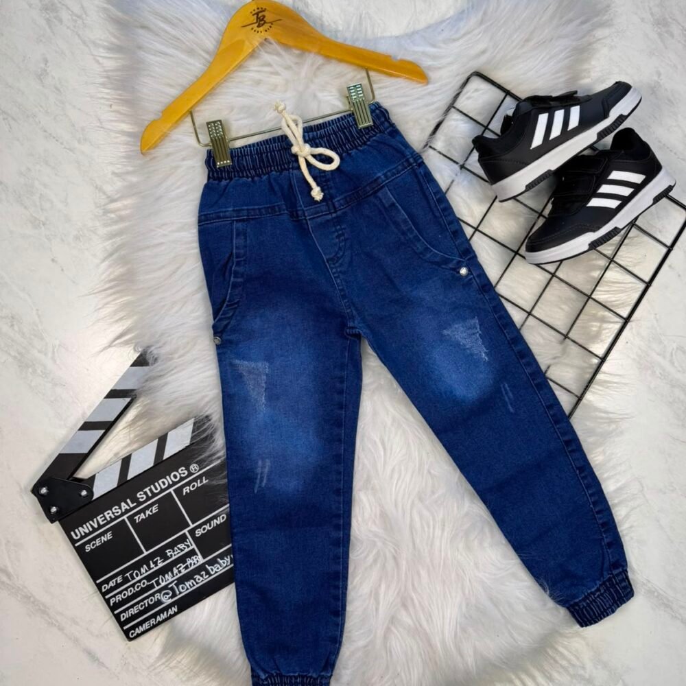 Calça Jogger Jeans Infantil Masculina