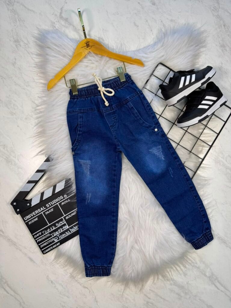 Calça Jogger Jeans Infantil Masculina
