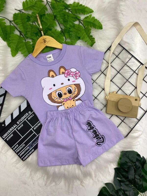 Kit 2 Conjuntos Femininos Infantil - Personagens