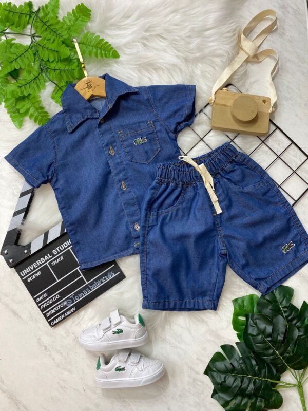 WhatsApp Image 2026-08-03 at 11.55.35 (5) Conjunto Jeans Infantil Masculino – Camisa e Bermuda