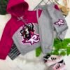 Conjunto Moletom Infantil Feminino – Blusa com Capuz e Calça