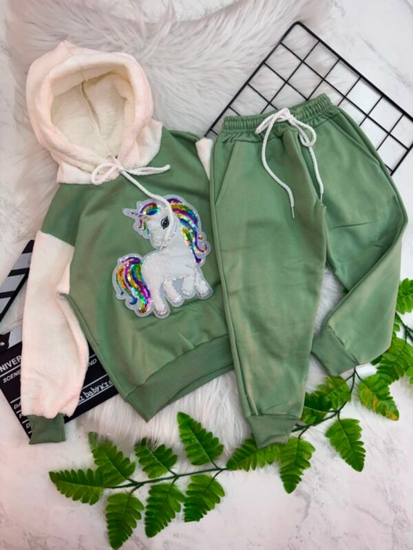 Conjunto Moletom Infantil Feminino – Blusa com Capuz e Calça
