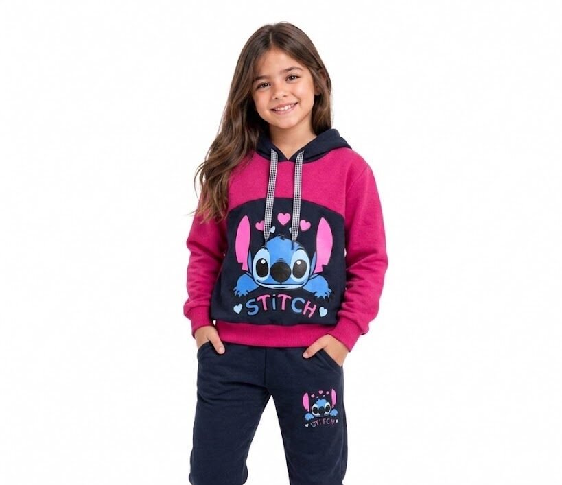 Conjunto Moletom Infantil Feminino – Blusa com Capuz e Calça