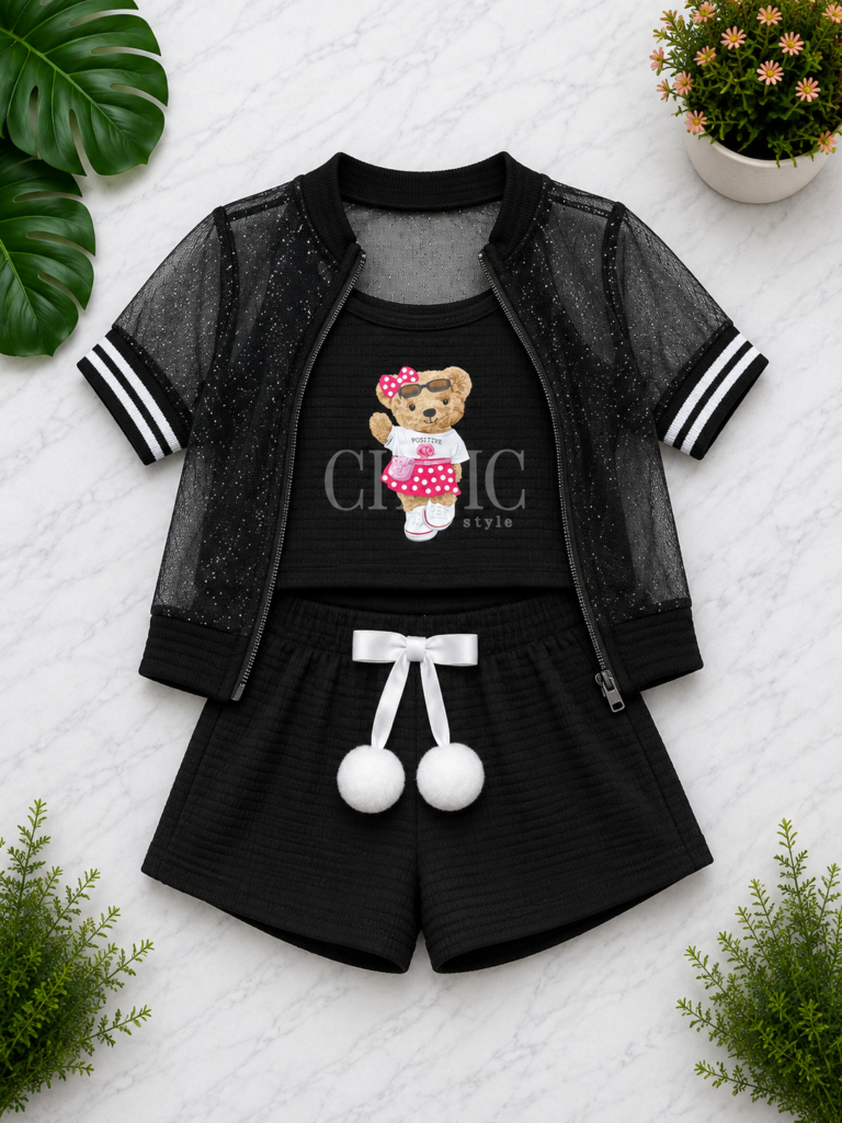 Conjunto Infantil Feminino 3 Peças